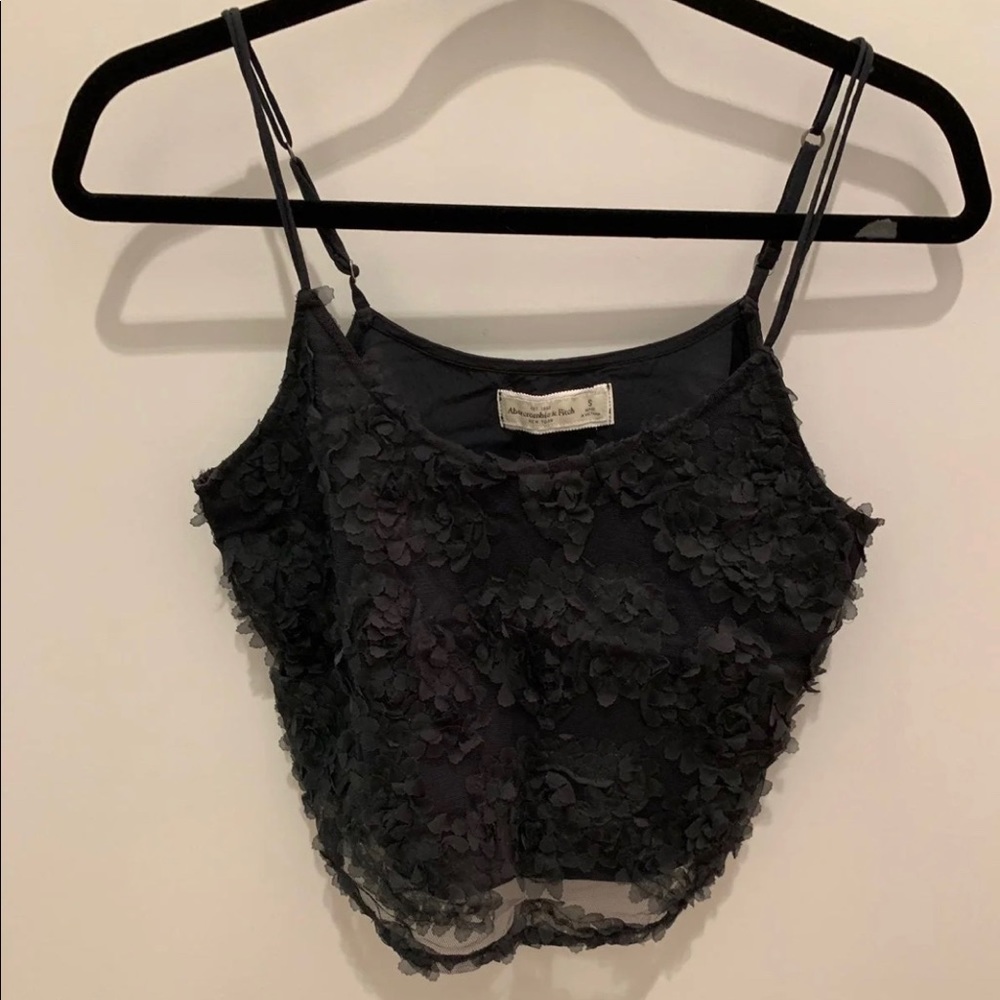 Abercrombie & Fitch black floral cami